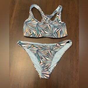 O'Neill Blue Multi Geometric Two-Piece Bikini